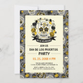 デイオブザデッド、ディアデロスミュエルトスパーティー招待状 招待状 (正面)