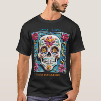 デイオブザデッドDia de Los Muertosシュガースカル001 Tシャツ