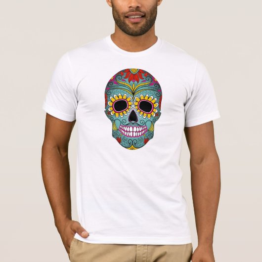 デイオブザデッドDia de los Muertosシュガースカル Tシャツ (正面)