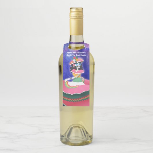 デイオブザデッドDia de Los Muertosハローウィンパーティ ボトルネックタグ (ボトル)
