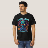 デイオブデス・ゲーミングゲーマースカルデザイン Tシャツ (正面フル)