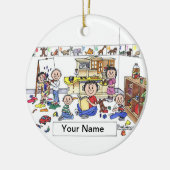 デイカーワーカー – 女性 セラミックオーナメント (左)