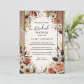 デイガーデン春ウッドボホ素朴ブライダルシャワー 招待状 (スタンド正面)