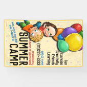 デイキャンプサマーキャンプチャイルドカスタ気にマイズ可能 横断幕 (横)