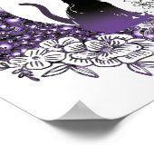 デイグラフィック神秘的な天空の黒猫の月 ポスター (角)