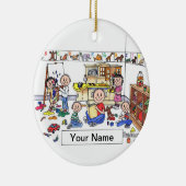 デイケアの労働者-男性 セラミックオーナメント (右)