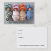 デイケアの提供者: 粘土のベビーの写真: オリジナル 名刺 (正面/裏面)