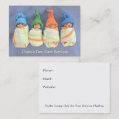 デイケアの提供者: 粘土のベビーの写真: オリジナル 名刺 (正面/裏面)