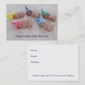 デイケアの提供者: 粘土のベビーの写真: オリジナル 名刺 (正面/裏面)