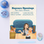 デイケアの開店促進フライヤー チラシ (シングル)