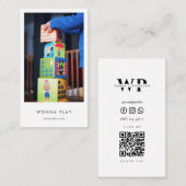 デイケアモダンベビーシッターのモノグラム子供部屋 名刺 (正面/裏面)