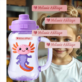 デイケアラベルパック ピンクハート 名前入り ラベル