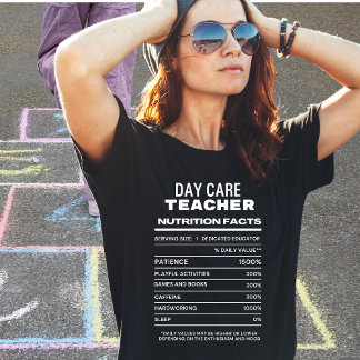 デイケア先生栄養おもしろいファクトTシャツ Tシャツ