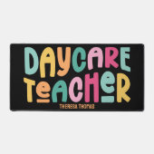 デイケア先生 |おもしろいカラフル文字 デスクマット (正面)