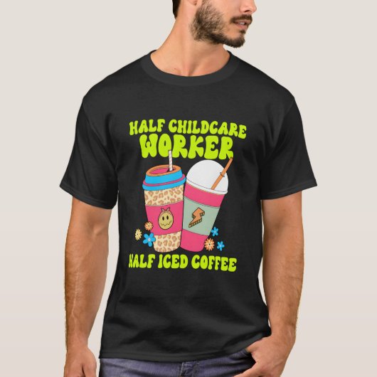 デイケア教師アシスタント保育士仕事W Tシャツ (正面)