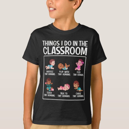 デイケア+プリスクール+乳児+教師+私の仕事 Tシャツ (正面)