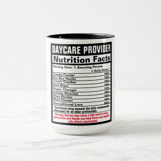 デイケア・プロバイダおもしろいー・ギフト・マグ マグカップ (中央)