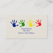 デイケア/ベビーシッター手刷り名刺 名刺 (裏面)