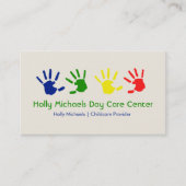 デイケア/ベビーシッター手刷り名刺 名刺 (正面)