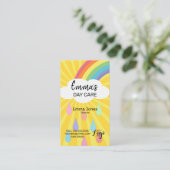 デイケア 太陽 晴れた 夏 外 保育園 名刺 (スタンド正面)