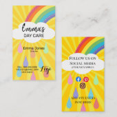 デイケア 太陽 晴れた 夏 外 保育園 名刺 (正面/裏面)