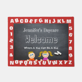 デイケパーソナライズされたアアルファベットの歓迎 ドアマット