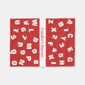 デイケパーソナライズされたア文字 フリースブランケット (正面(横))