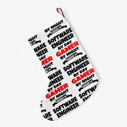 デイゲーマー別ソフトウェアエンジニア(夜間) スモールクリスマスストッキング (裏面 (吊り時))