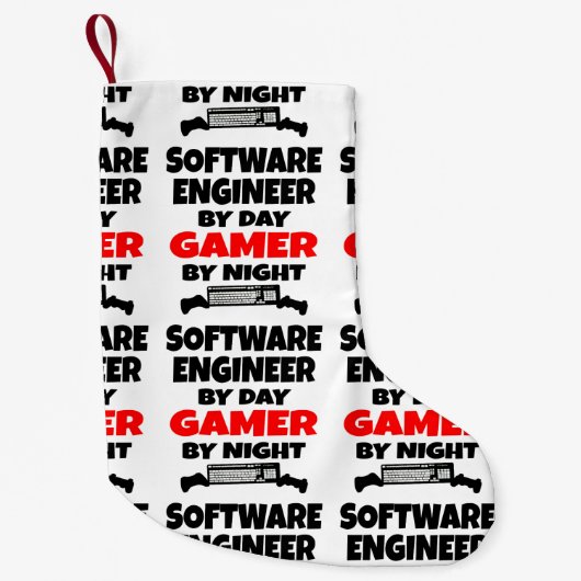 デイゲーマー別ソフトウェアエンジニア(夜間) スモールクリスマスストッキング (正面)