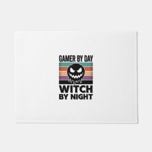 デイゲーム・ナイトウィッチのレトロハロウィンデザイン ドアマット