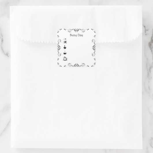 デイコー忙しヒー弾スクエアジャーナルプランナー スクエアシール (バッグ)