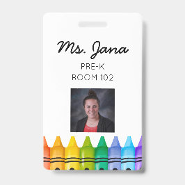 デイサービスプライマリ先生フォトIDバッジ バッジ