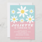 デイジーおもしろい誕生日パーティーの招待 招待状 (正面)
