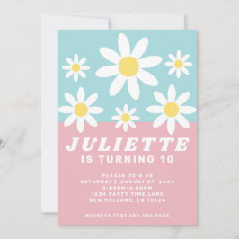 デイジーおもしろい誕生日パーティーの招待 招待状