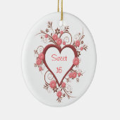 デイジーおよびハートのSweet sixteen セラミックオーナメント (右)