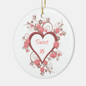 デイジーおよびハートのSweet sixteen セラミックオーナメント (左)