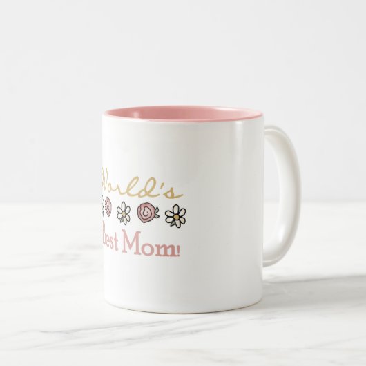 デイジーおよびバラの世界で最も最高のなお母さん ツートーンマグカップ (正面右)