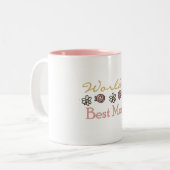 デイジーおよびバラの世界で最も最高のなお母さん ツートーンマグカップ (正面左)