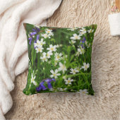 デイジーおよび鐘の青い装飾用クッション クッション (ブランケット)