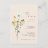 デイジーお洒落イエローワイルドフラワー詳細 エンクロージャーカード (正面)