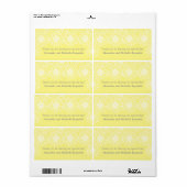 デイジーお洒落ウェディングラベル、黄色 ラベル (フルシート)