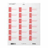 デイジーお洒落住所 シール、赤 ラベル (フルシート)