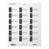 デイジーお洒落住所 シール、黒 ラベル (フルシート)