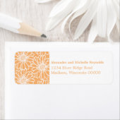 デイジーお洒落差出人住所ラベル、オレンジ ラベル (インサイチュ)