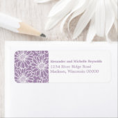 デイジーお洒落差出人住所ラベル、紫 ラベル (インサイチュ)