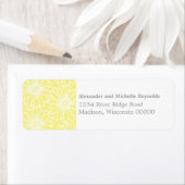 デイジーお洒落差出人住所ラベル、黄 ラベル (インサイチュ)