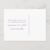 デイジーお洒落日付はがき、薄紫を保存 案内ポストカード (裏面)