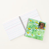 デイジーお祝いオブライフ写真葬式ゲストブック ノートブック (内部)