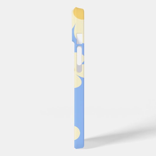 デイジーかわいいフローラオレンジパーソナライズされた青 Case-Mate iPhoneケース (裏面 / 左)