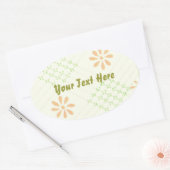 デイジーかわいらしの花 楕円形シール (封筒)